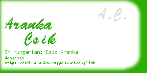 aranka csik business card